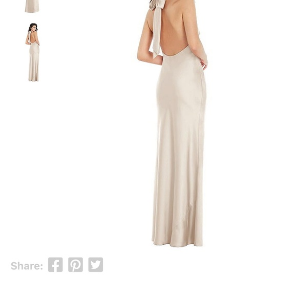 Social 8223 Satin Halter Dress - Picture 4 of 4